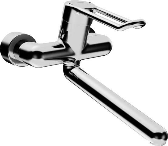 Einhand-Waschtischarmatur Bedienungshebel lang „Medipro“ Ausladung 311 mm in Chrom Einhand-Waschtischarmatur Bedienungshebel lang „Medipro“ Ausladung 311 mm in Chrom