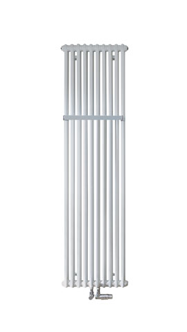 Zehnder Design-Heizkörper „Charleston Bar“ für Warmwasser-Zentralheizung mit 50 mm-Mittelanschluss zweilagig 48,5 × 149,2 cm in Verkehrsweiß (RAL 9016, glänzend)