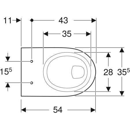 Wand-Flachspül-WC „Renova“ 35,5 × 34 × 54 cm in weiß alpin, mit Spülrand Wand-Flachspül-WC „Renova“ 35,5 × 34 × 54 cm in weiß alpin, mit Spülrand