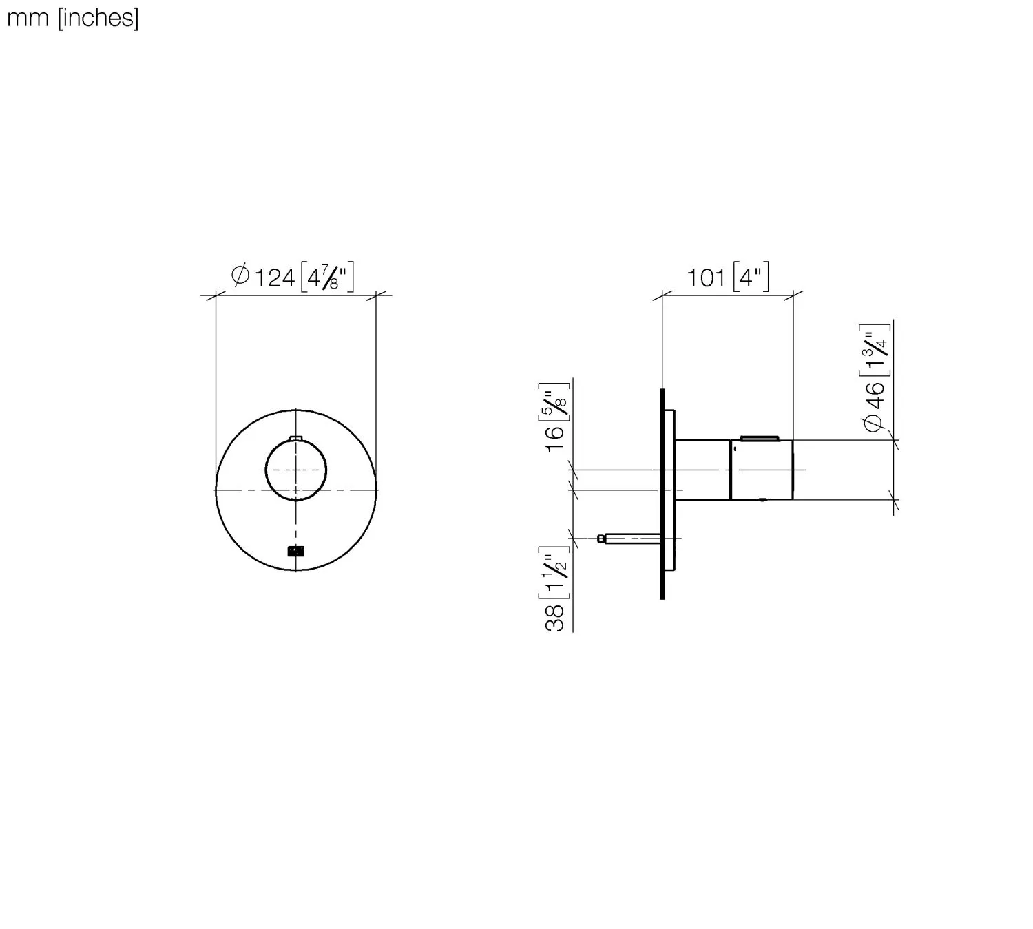 UP-Thermostat ohne Mengenregulierung SERIENSPEZIFISCH Chrom 36501979 UP-Thermostat ohne Mengenregulierung SERIENSPEZIFISCH Chrom 36501979