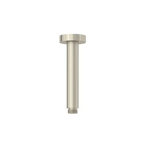 Kludi A-QA Deckenauslass 150 mm, Stainless Brushed Nickel PVD, starrer Brausearm für Tellerkopfbrause, Ausladung 180 mm, Durchmesser Abdeckrosette 55 mm