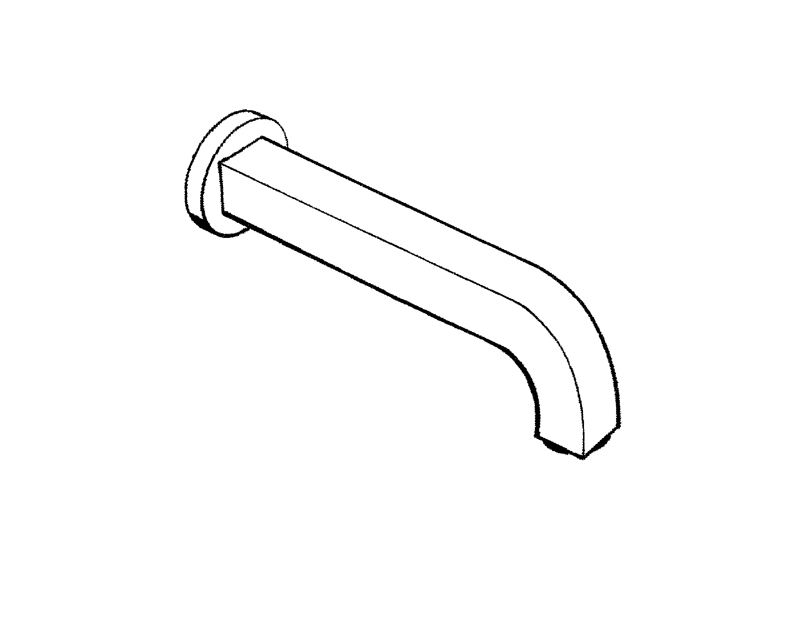 Hansgrohe AXOR Citterio Wanneneinlauf Chrom, Ausladung 165 mm, max. Durchfluss 21 l/min bei 3 bar, Geräteanschluss DN20, Normalstrahl
