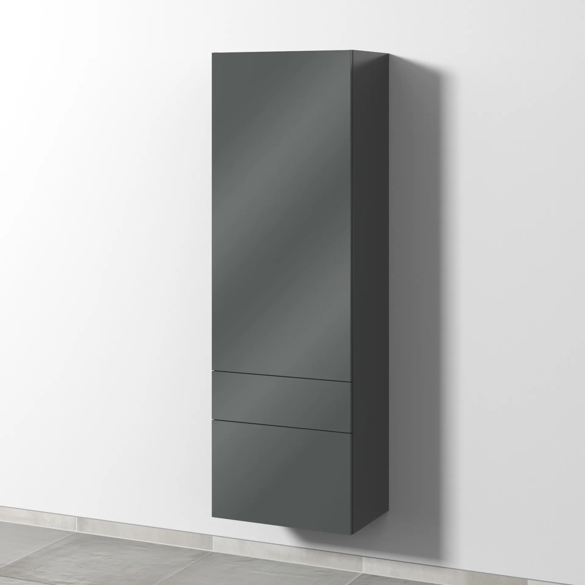 Sanipa Hochschrank „2morrow“ 525 × 1615 × 350 mm in Anthrazit (glanz)
