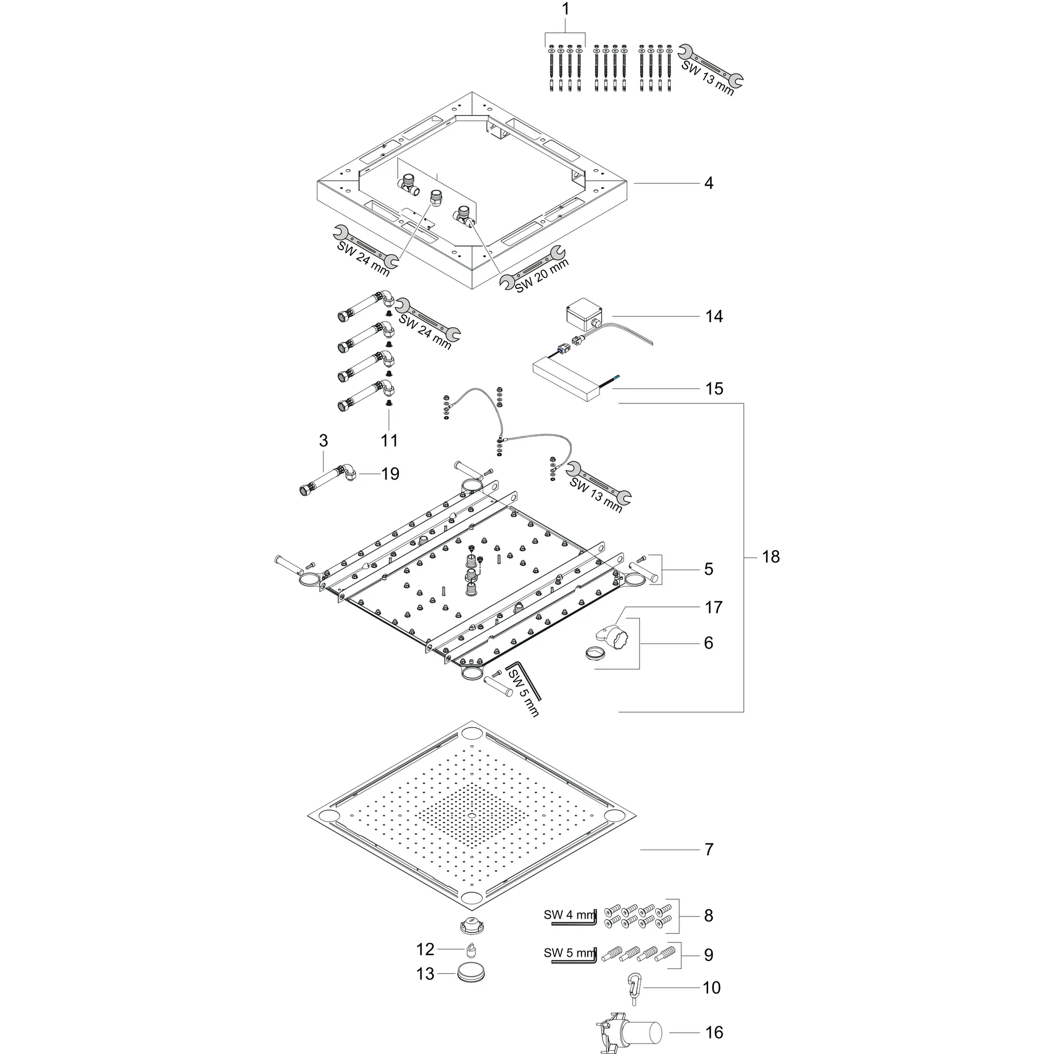 Hansgrohe AXOR Starck ShowerHeaven 720⁄720 3jet mit Beleuchtung, Edelstahl Optic Hansgrohe AXOR Starck ShowerHeaven 720⁄720 3jet mit Beleuchtung, Edelstahl Optic
