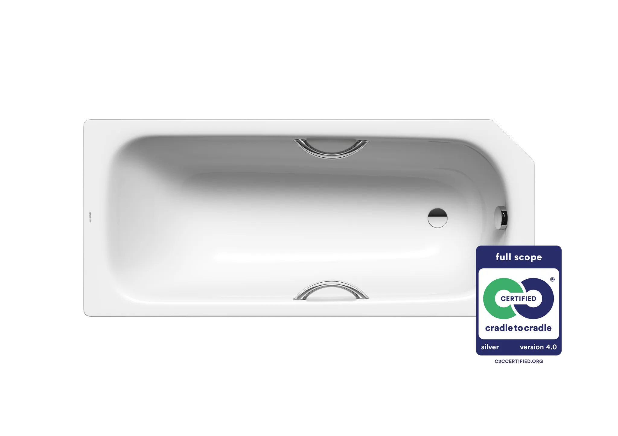 Kaldewei Badewanne „Saniform V3“ Star fünfeck rechteck 160 × 70 cm, mit Grifflochbohrungen in alpinweiß