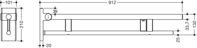 HEWI Stützklappgriff „System 900“