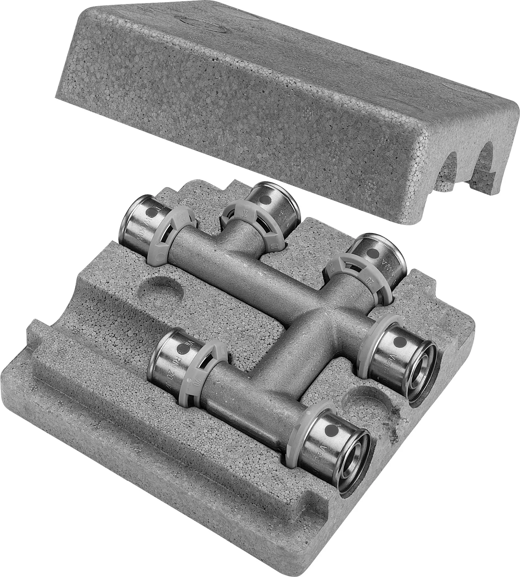 Viega „Sanfix P“ Kreuzungs-T-Stück 16 × 16 → 16 × 16 × 16 mm Viega „Sanfix P“ Kreuzungs-T-Stück 16 × 16 → 16 × 16 × 16 mm