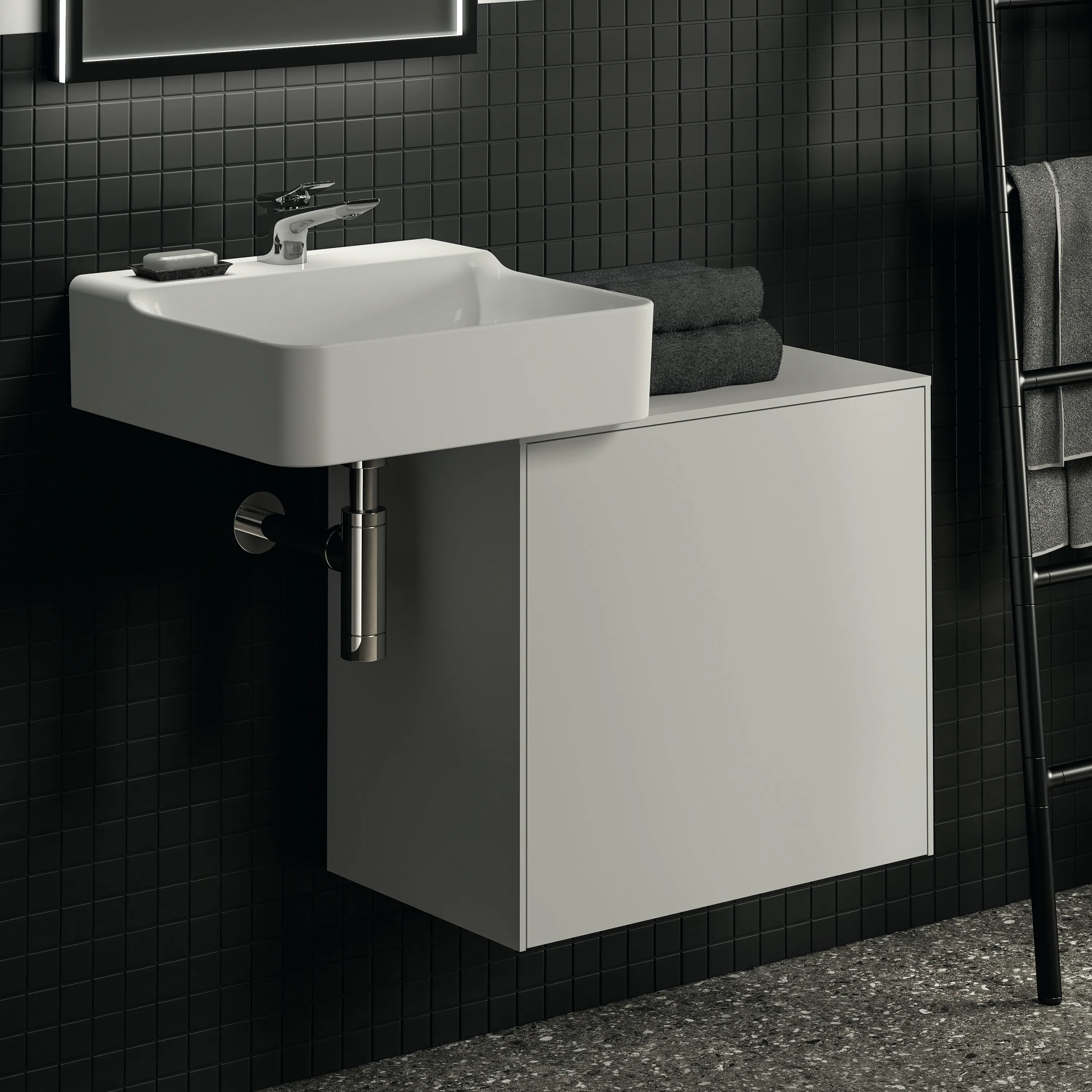 Ideal Standard Waschtischunterschrank Conca, 1 Auszug, ohne Ausschnitt, 602x373x550mm, Weiß Ideal Standard Waschtischunterschrank Conca, 1 Auszug, ohne Ausschnitt, 602x373x550mm, Weiß