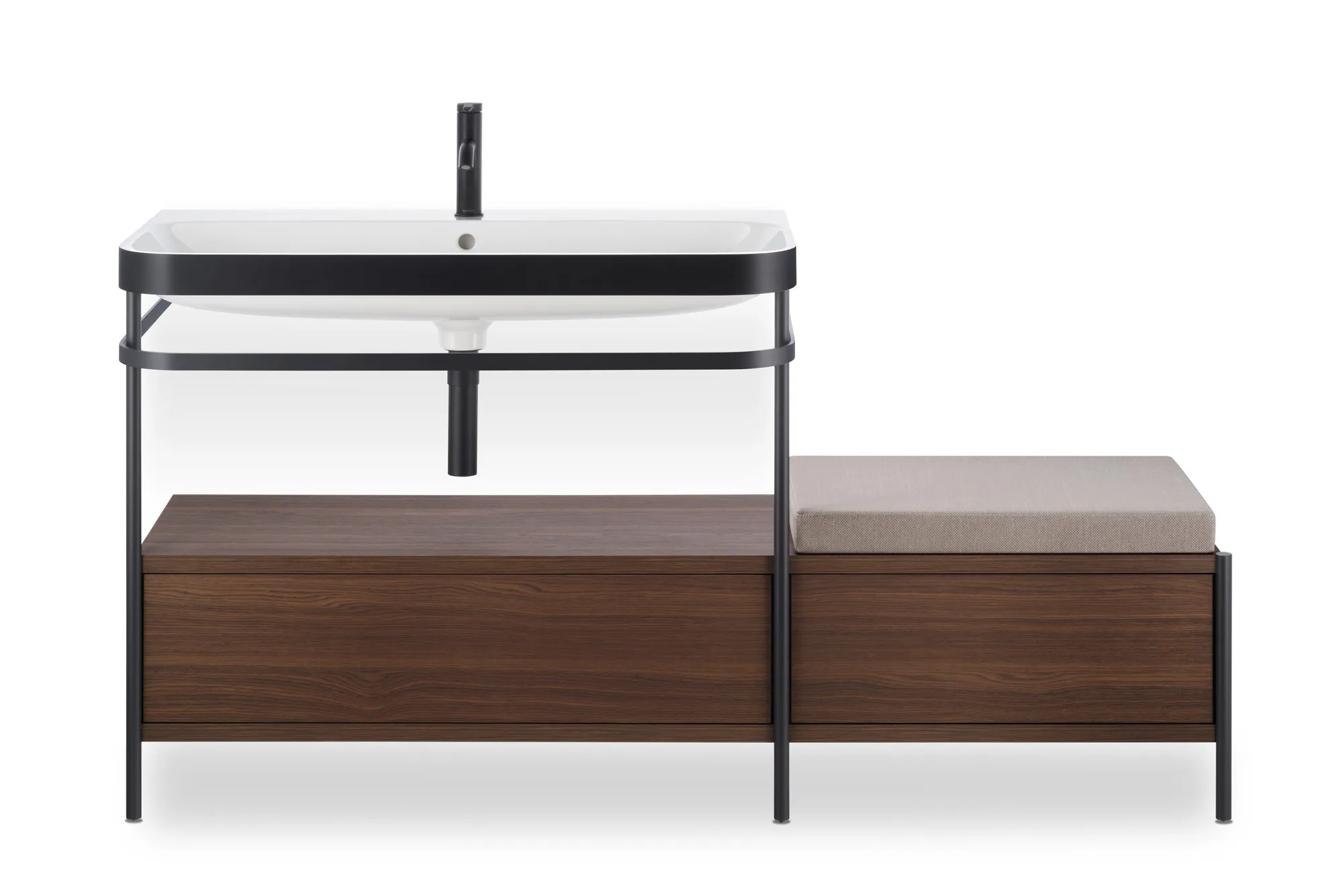 Einhand-Waschtischarmatur „Serie C.1“ Ausladung 113 mm in Schwarz (matt) Einhand-Waschtischarmatur „Serie C.1“ Ausladung 113 mm in Schwarz (matt)