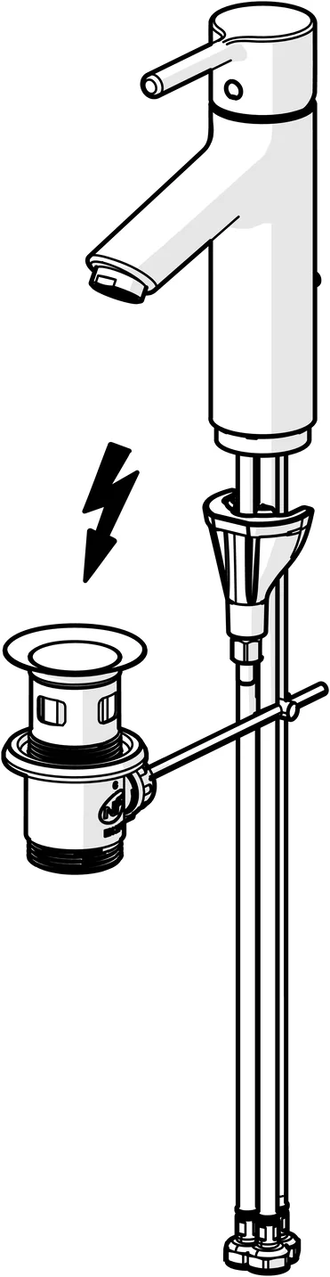 HansaVANTIS Waschtischarmatur HansaVANTIS XL 5246 Ablaufgarnitur Chrom Pinhebel
