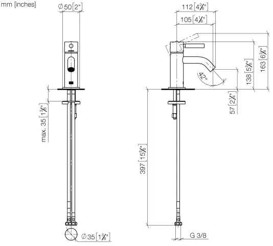 Waschtisch-Einhandbatterie ohne Ablaufgarnitur META Chrom 33525660