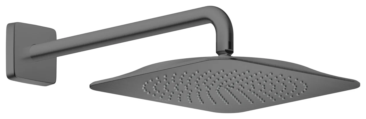 Hansgrohe AXOR Citterio C Kopfbrause 270/270 1jet mit Brausearm BBC, Brushed Black Chrome, 390 mm Arm, Wandmontage, G 1/2 Anschluss