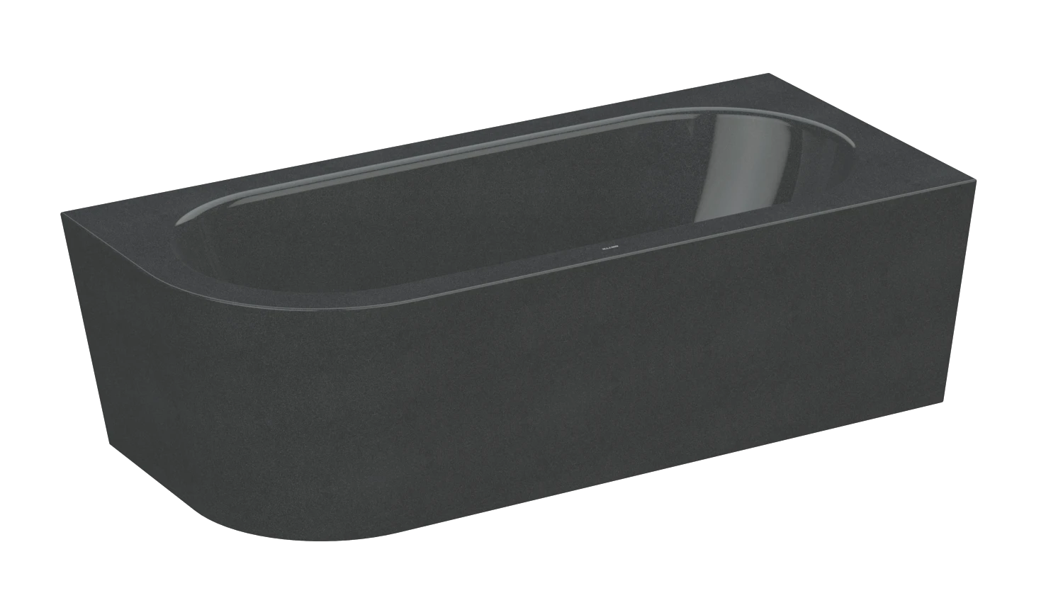 Bette BetteSilhouette Badewanne 2-Sitzer, Eck, Sonderform, 1850x850x420 mm, Midnight, glasierter Titan-Stahl