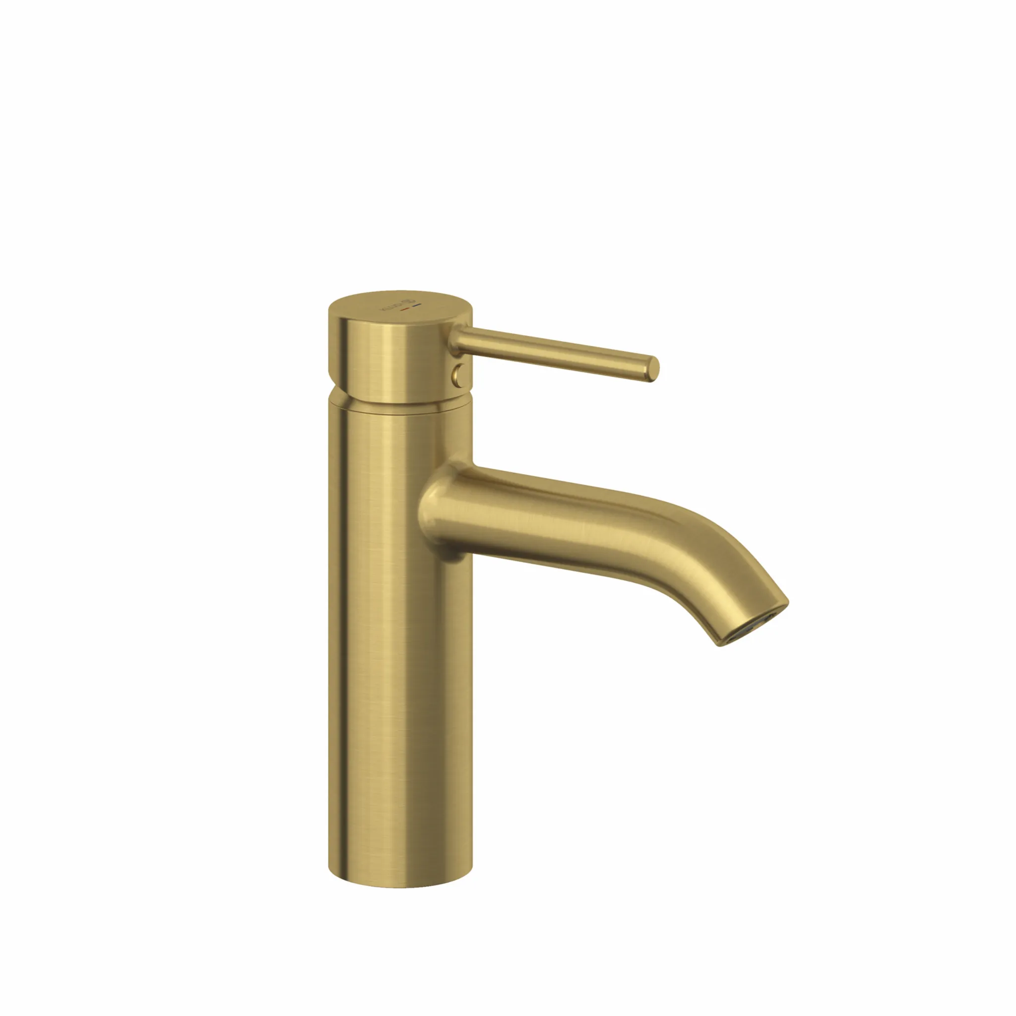 Kludi BOZZ Waschtisch-Einhandmischer 100 mm, Brushed Gold, Push Open Ablaufventil, DVGW-zugelassen Kludi BOZZ Waschtisch-Einhandmischer 100 mm, Brushed Gold, Push Open Ablaufventil, DVGW-zugelassen