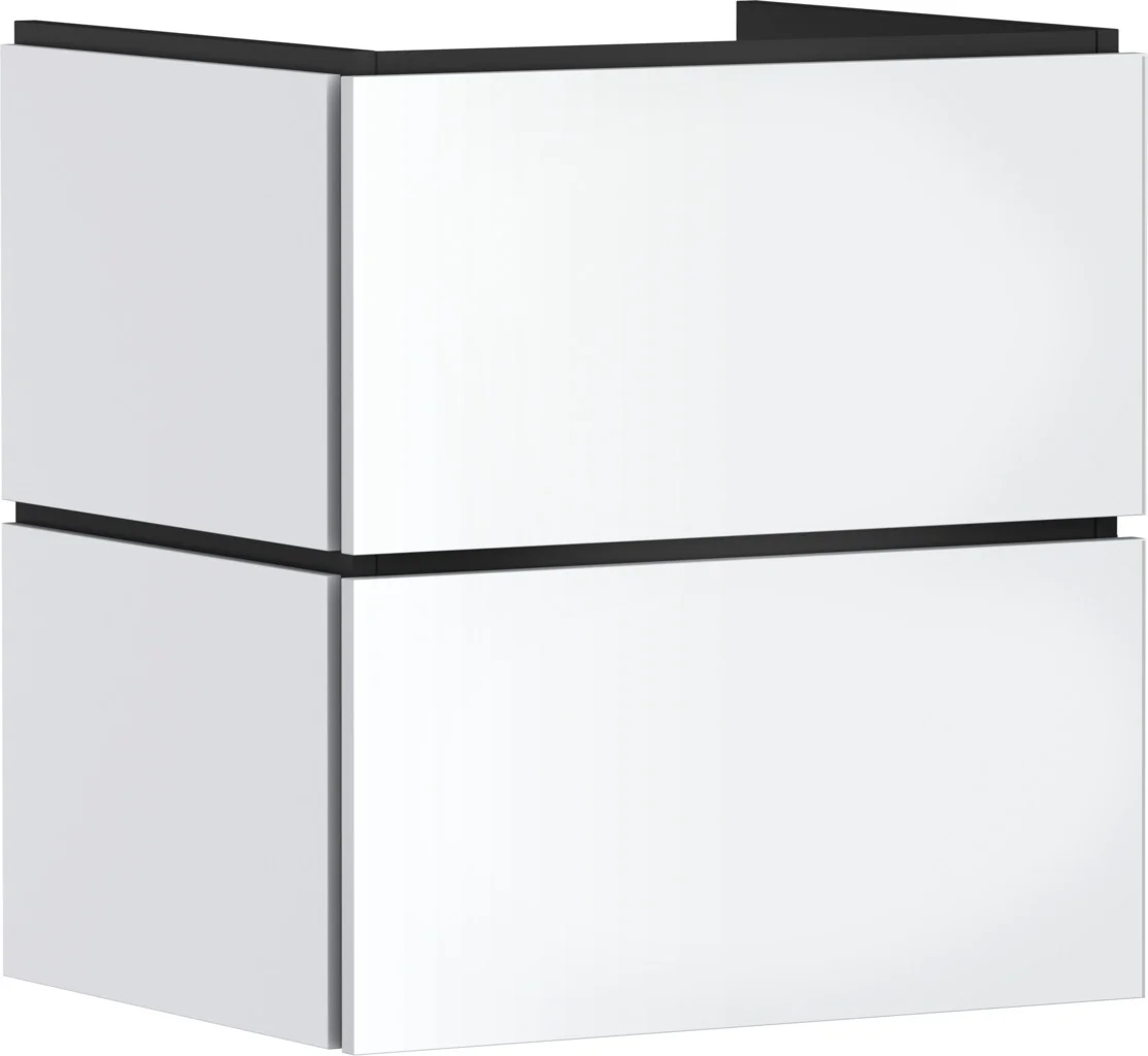 Hansgrohe Waschtischunterschrank Xilesa E, Mattweiß, 580 x 470 mm, 2 Schubkästen PushOpen, SoftClose, Wandmontage Hansgrohe Waschtischunterschrank Xilesa E, Mattweiß, 580 x 470 mm, 2 Schubkästen PushOpen, SoftClose, Wandmontage