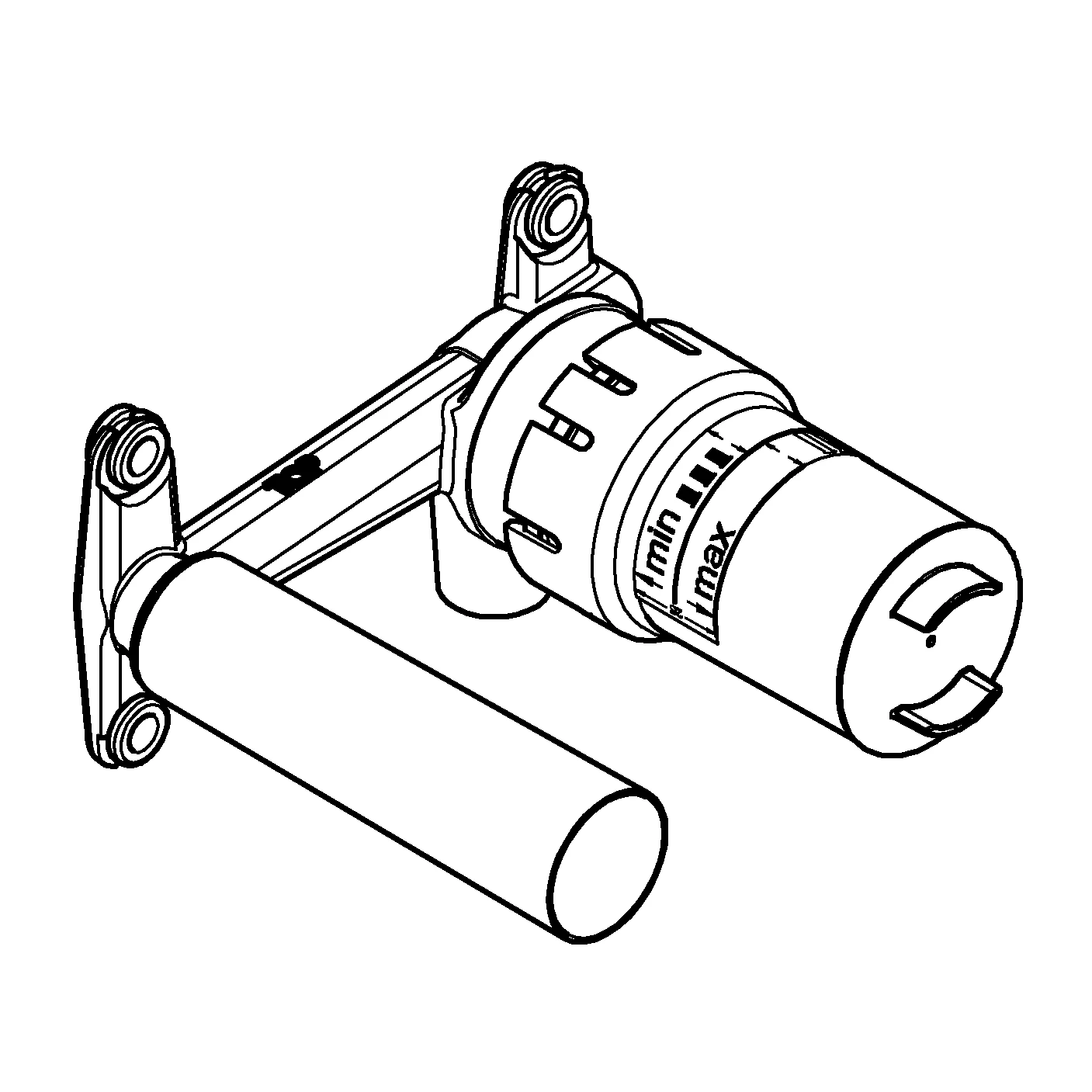 Joystick Unterputz-Einbaukörper 23429, DN 15, für 2-Loch-Waschtischbatterien, Wandeinbau