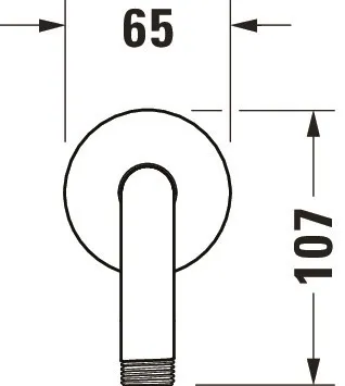 Duravit Brausearm L 410mm Wandmontage Rosette Rund Bronze Gebürstet Duravit Brausearm L 410mm Wandmontage Rosette Rund Bronze Gebürstet