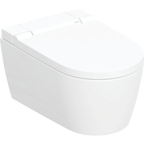 Geberit Wand-Dusch-WC Komplettanlage AquaClean „Sela“ in weiß alpin, Befestigung sichtbar, ohne Spülrand