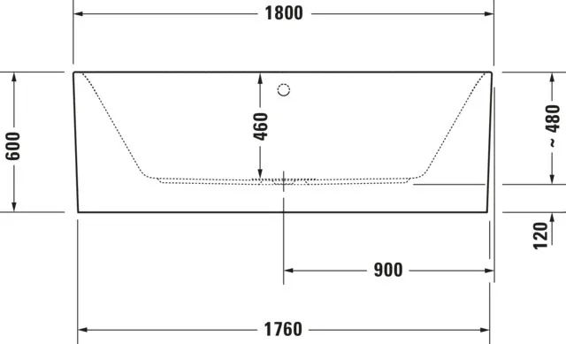 Duravit Whirlwanne „Happy D.2 Plus“ freistehend rechteck 180 × 80 cm