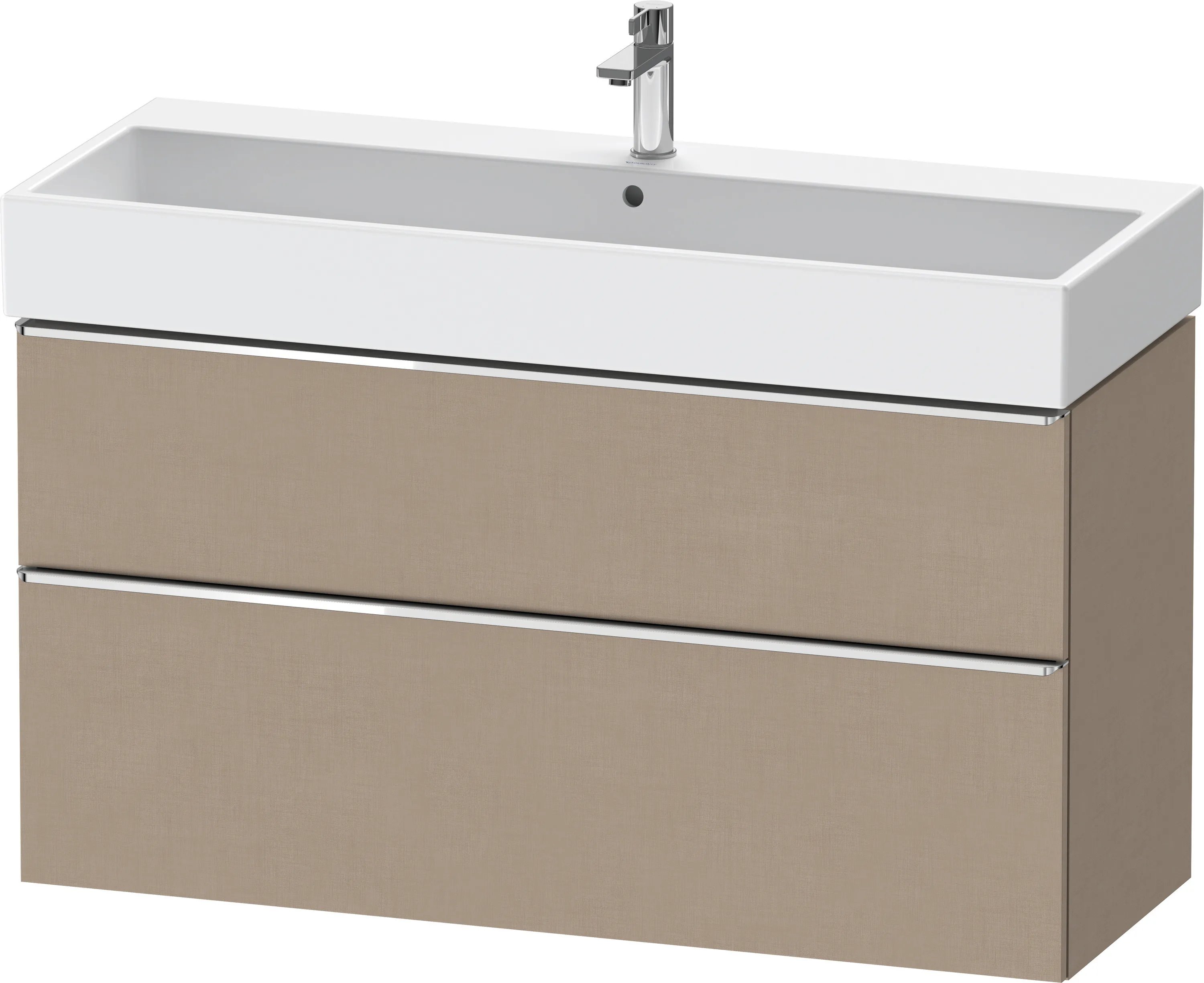 Duravit Waschtischunterschrank wandhängend „D-Neo“ 118,4 × 62,5 × 44,2 cm Leinen