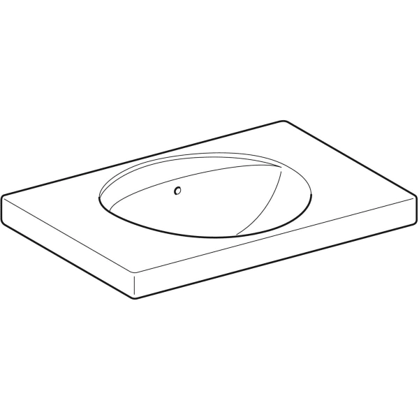 Wandwaschtisch mit Ablagefläche „Preciosa“, rechteckig 80 × 55 cm Wandwaschtisch mit Ablagefläche „Preciosa“, rechteckig 80 × 55 cm