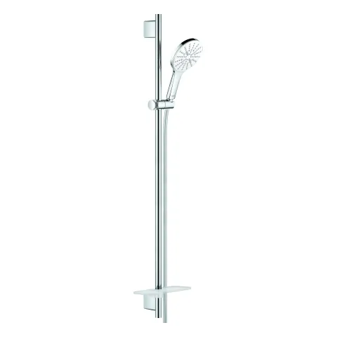 Brausestangenset Rainshower SmartActive 130 26578, 3 Strahlarten, Brauseboden moon white, Brausestange 900 mm, Brauseschlauch Silverflex 1.750 mm, Ablage, moon white/chrom Brausestangenset Rainshower SmartActive 130 26578, 3 Strahlarten, Brauseboden moon white, Brausestange 900 mm, Brauseschlauch Silverflex 1.750 mm, Ablage, moon white/chrom