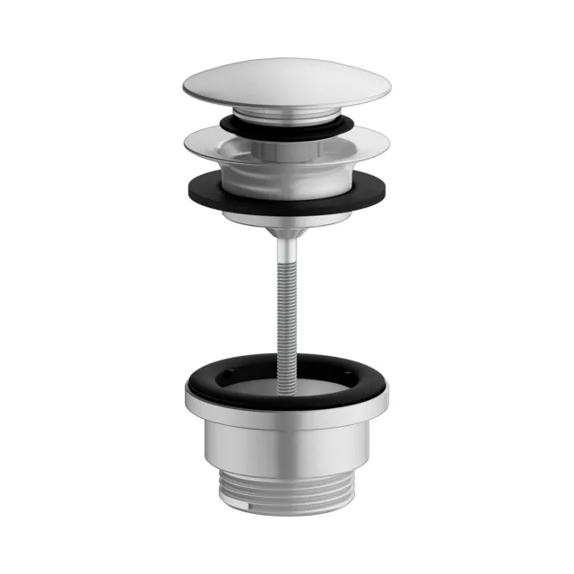 KEUCO Ablaufgarnitur Push-Open, Aluminium-finish