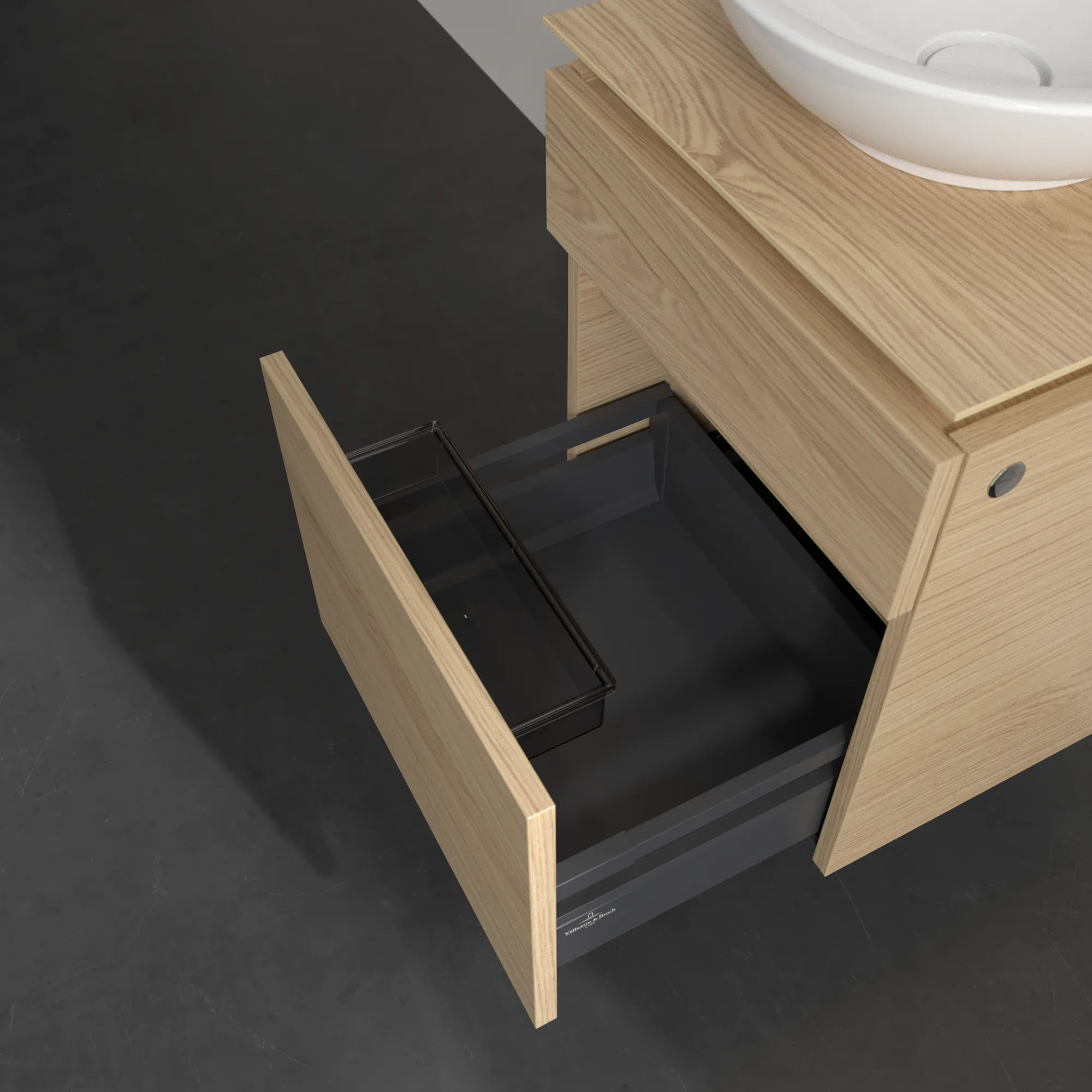 Villeroy & Boch Waschtischunterschrank „Legato“ für Schrankwaschtisch 450 × 550 × 500 mm Nordic Oak, für Becken mittig