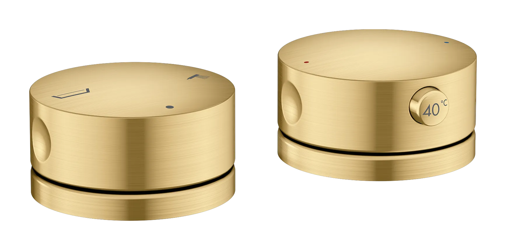 Hansgrohe AXOR One 2-Loch Wannenrandarmatur mit Thermostat, Brushed Gold Optic Hansgrohe AXOR One 2-Loch Wannenrandarmatur mit Thermostat, Brushed Gold Optic