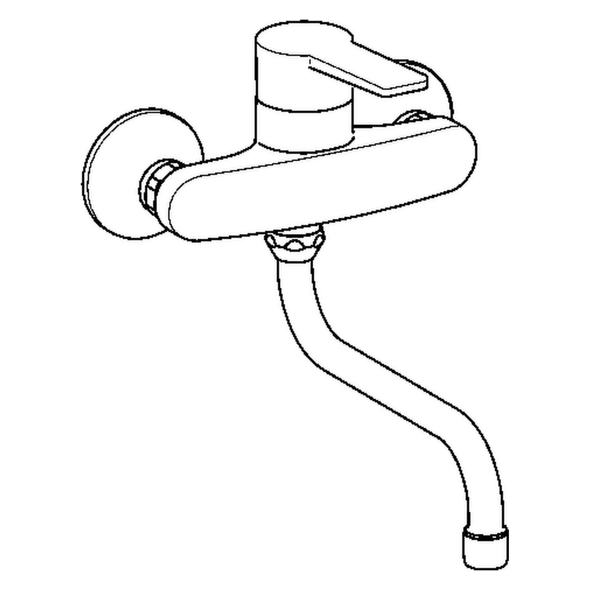 Hansa Einhand-Küchenarmatur „Twist“ Ausladung 232 mm in chrom Hansa Einhand-Küchenarmatur „Twist“ Ausladung 232 mm in chrom