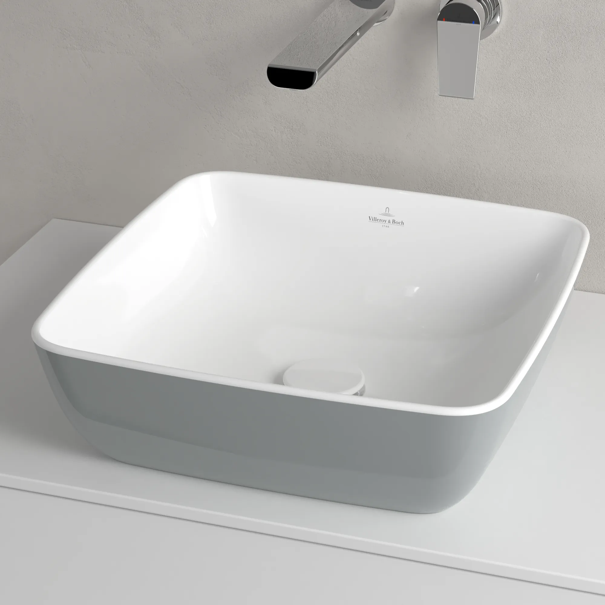 Villeroy & Boch Aufsatzwaschbecken Artis French Linen 410x410x130mm TitanCeram glänzend