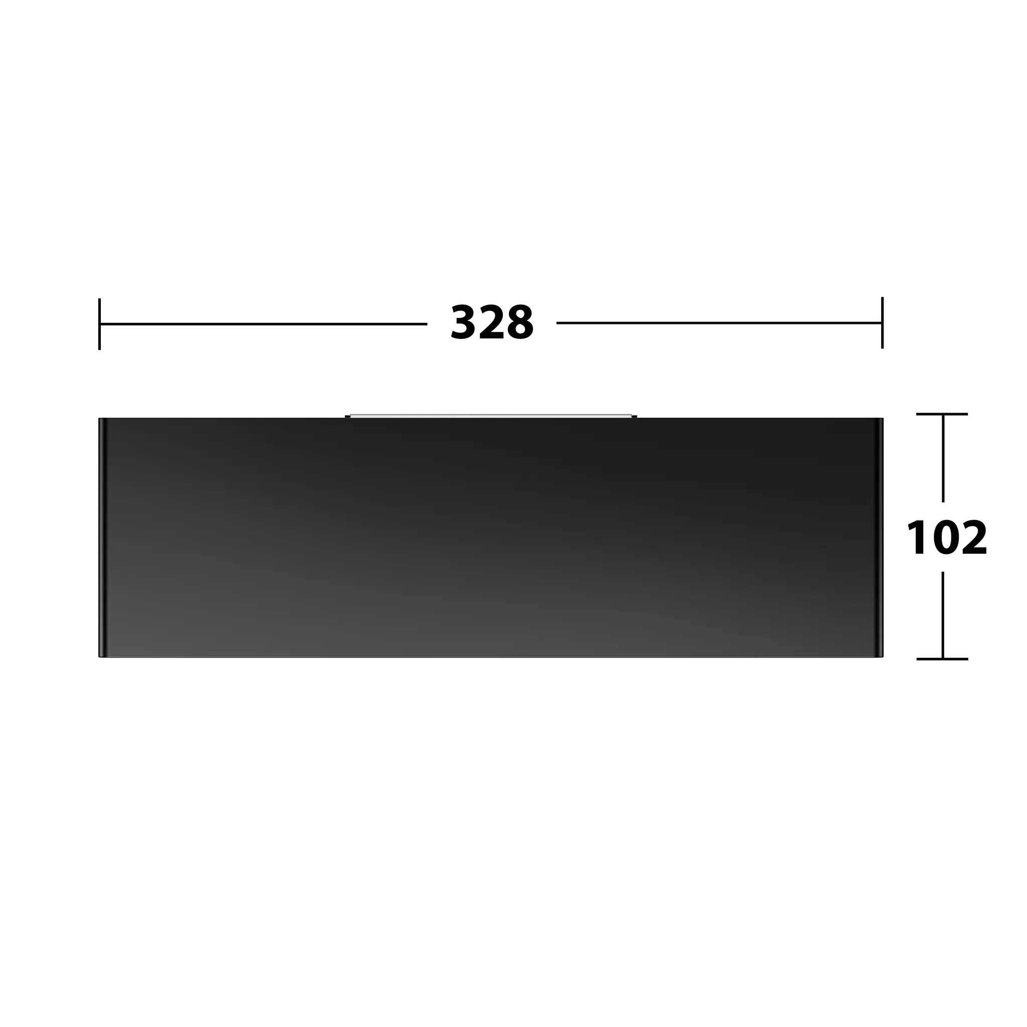 Aveno Duschablage schwarz matt