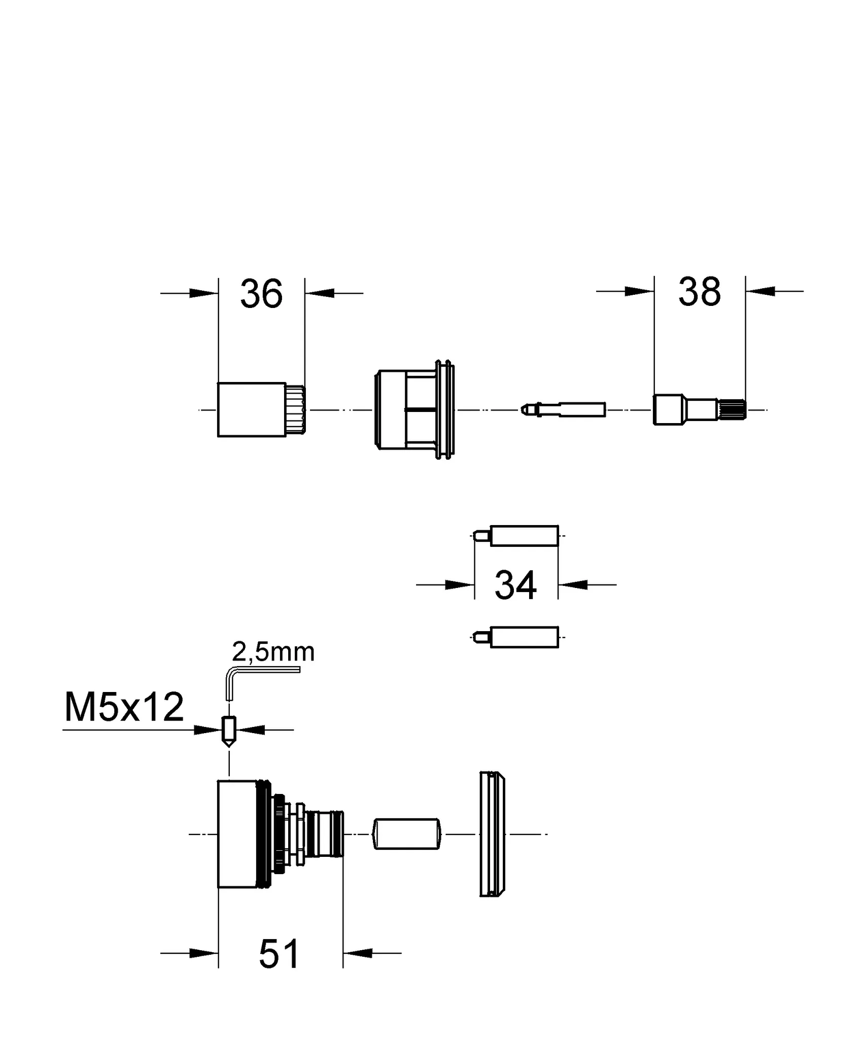 Verlängerungsset 47653, 27,5 mm, für 19 066/19 067 Tenso, für 19 144 - 19 149 Atrio, für 19 159/19 161 Chiara, für 34 137/34 138 F1 Verlängerungsset 47653, 27,5 mm, für 19 066/19 067 Tenso, für 19 144 - 19 149 Atrio, für 19 159/19 161 Chiara, für 34 137/34 138 F1