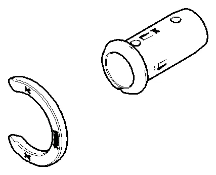 Dornbracht Anschluss Set Hülse und Sicherungsring 24x60x28mm