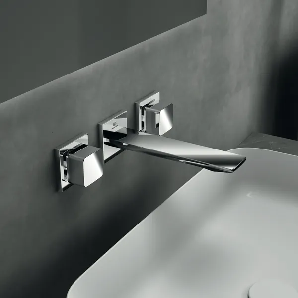 Ideal Standard Wand-Waschtischarmatur Conca Armaturen CONCA Atelier Collections A7445AA, eckige Rosetten, Ausladung 180mm, Chrom Ideal Standard Wand-Waschtischarmatur Conca Armaturen CONCA Atelier Collections A7445AA, eckige Rosetten, Ausladung 180mm, Chrom