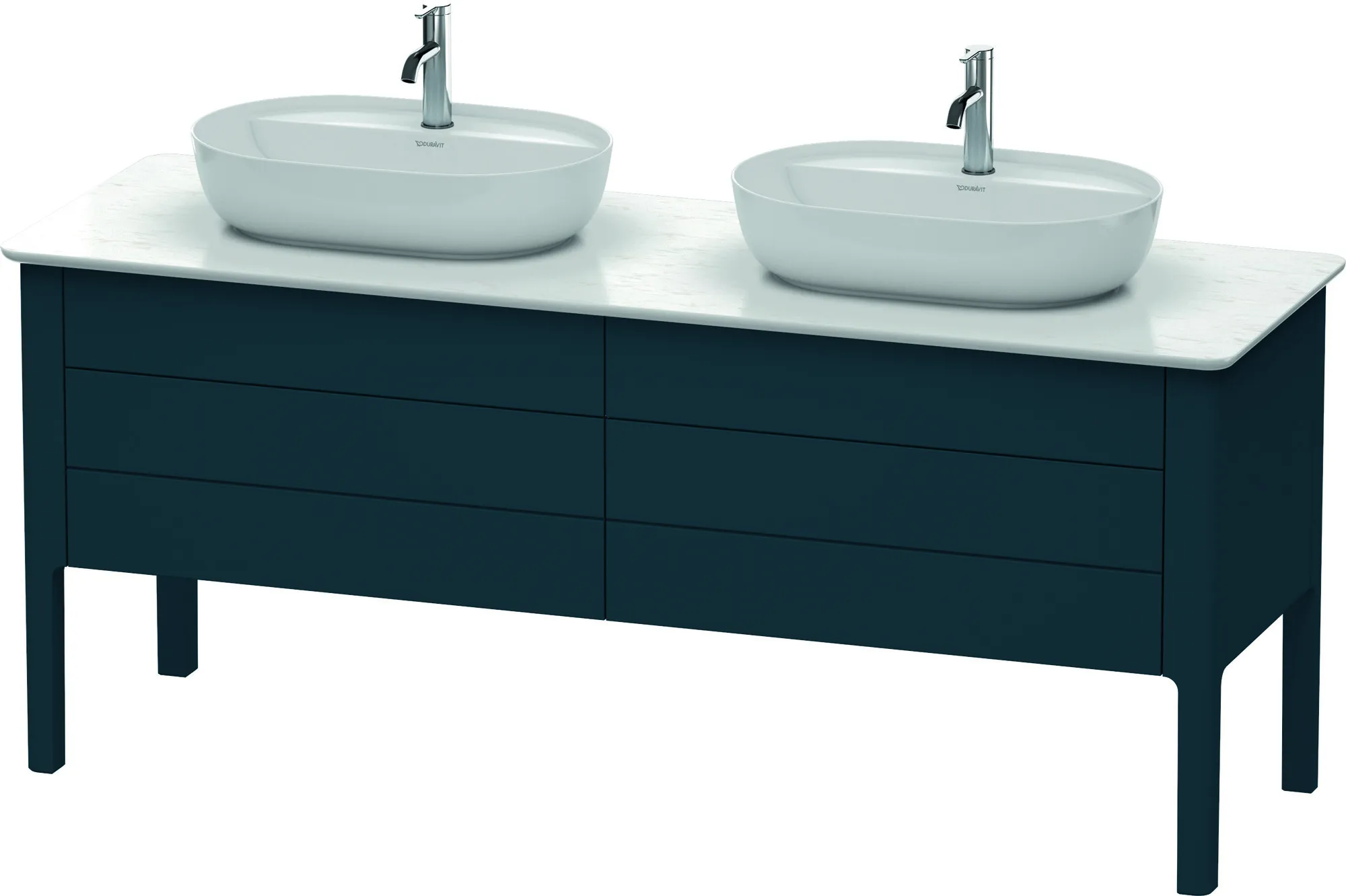 Duravit Waschtischunterschrank bodenstehend „Luv“ 173,3 × 74,3 × 57 cm Nachtblau Seidenmatt Duravit Waschtischunterschrank bodenstehend „Luv“ 173,3 × 74,3 × 57 cm Nachtblau Seidenmatt
