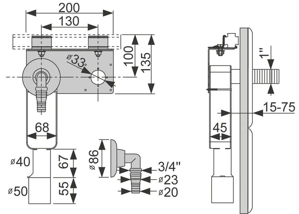 TECEprofil Anschlusseinheit für Waschmaschine TECEprofil Anschlusseinheit für Waschmaschine