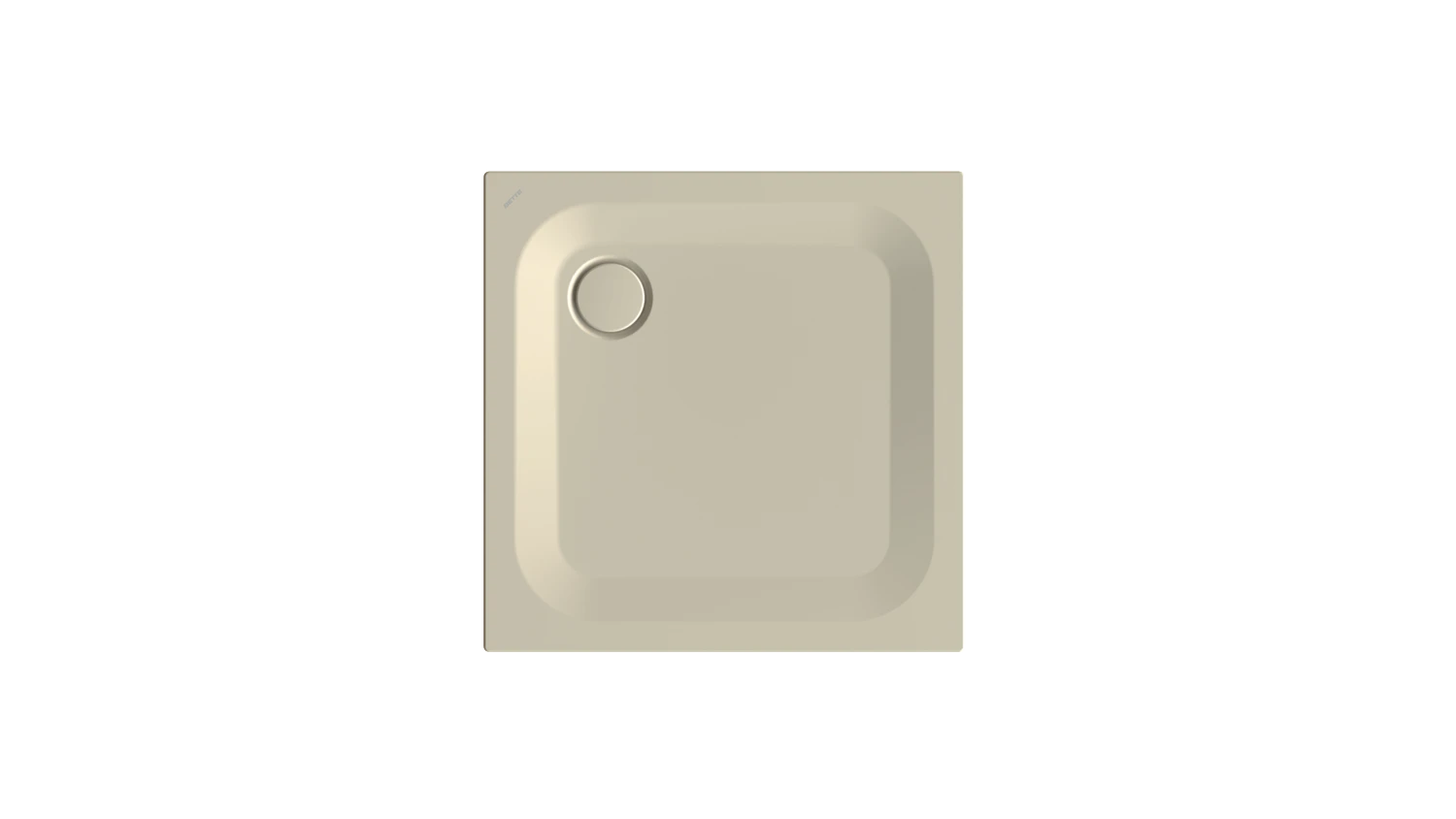 Bette quadrat Duschwanne „BetteUltra“ 800 × 800 mm ohne Oberflächenbeschichtung, ohne Oberflächenveredelung, ohne Wannenträger, in Beige