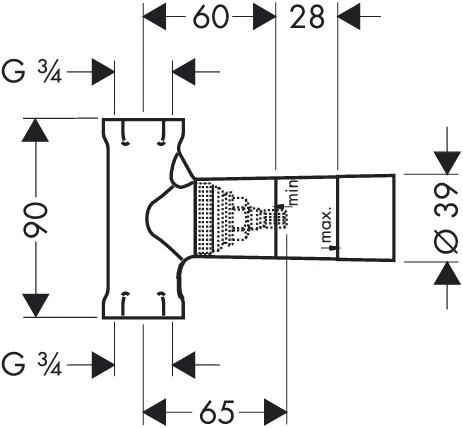 Grundkörper Absperrventil Axor DN20