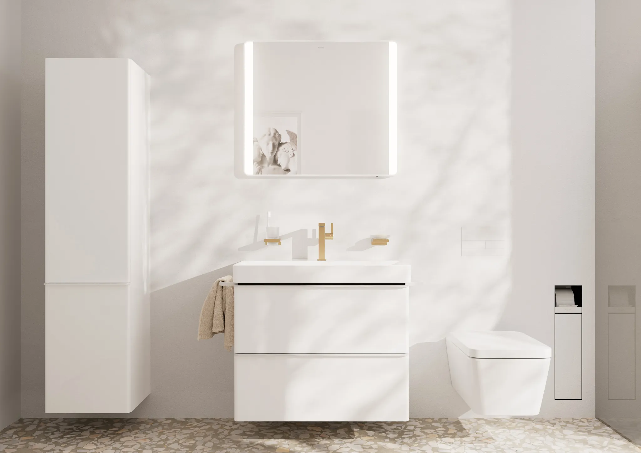 Hansgrohe Spiegel „Xarita Lite Q“ in Mattweiß Hansgrohe Spiegel „Xarita Lite Q“ in Mattweiß