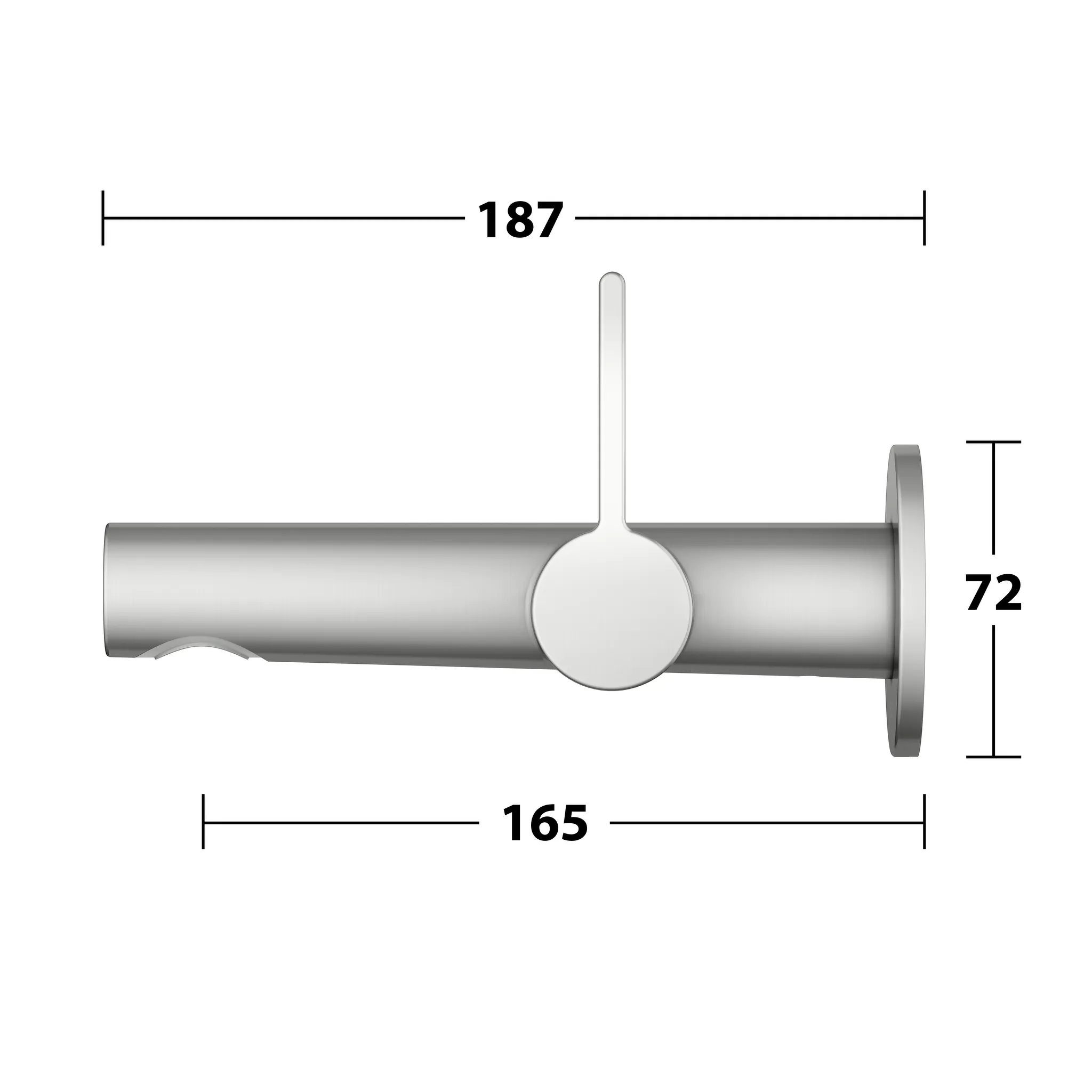 KEUCO EDITION 400 Einhebel-Waschtischmischer Unterputz 1 Loch für Wandmontage Ausladung 165 mm Edelstahl-finish