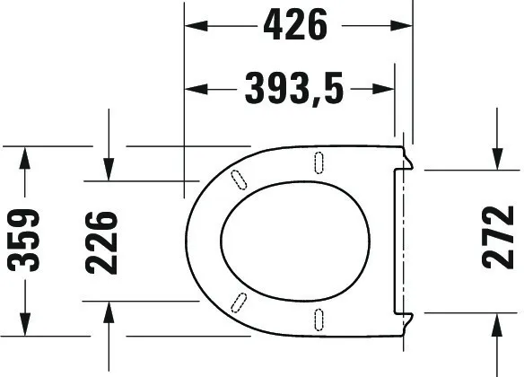 Duravit WC-Sitz Compact „No.1“ 36,9 × 43,3 × 4,2 cm in, Soft Closing, Scharniere Edelstahl