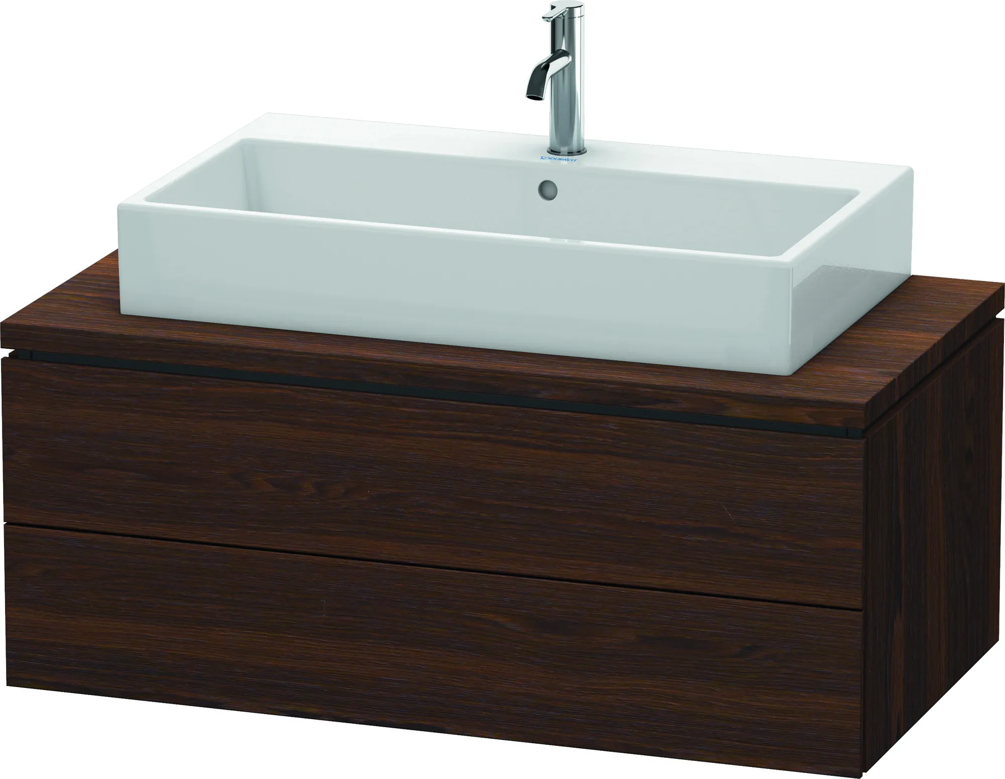 Duravit Waschtischunterschrank wandhängend „L-Cube“ 102 × 40 × 54,7 cm Nussbaum gebürstet