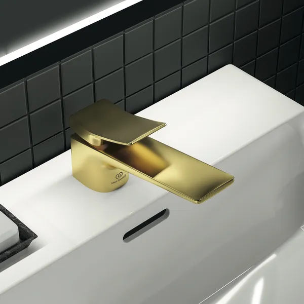 Ideal Standard Waschtischarmatur Conca Arm, DN 15, Ausladung 132 mm, Brushed Gold Ideal Standard Waschtischarmatur Conca Arm, DN 15, Ausladung 132 mm, Brushed Gold