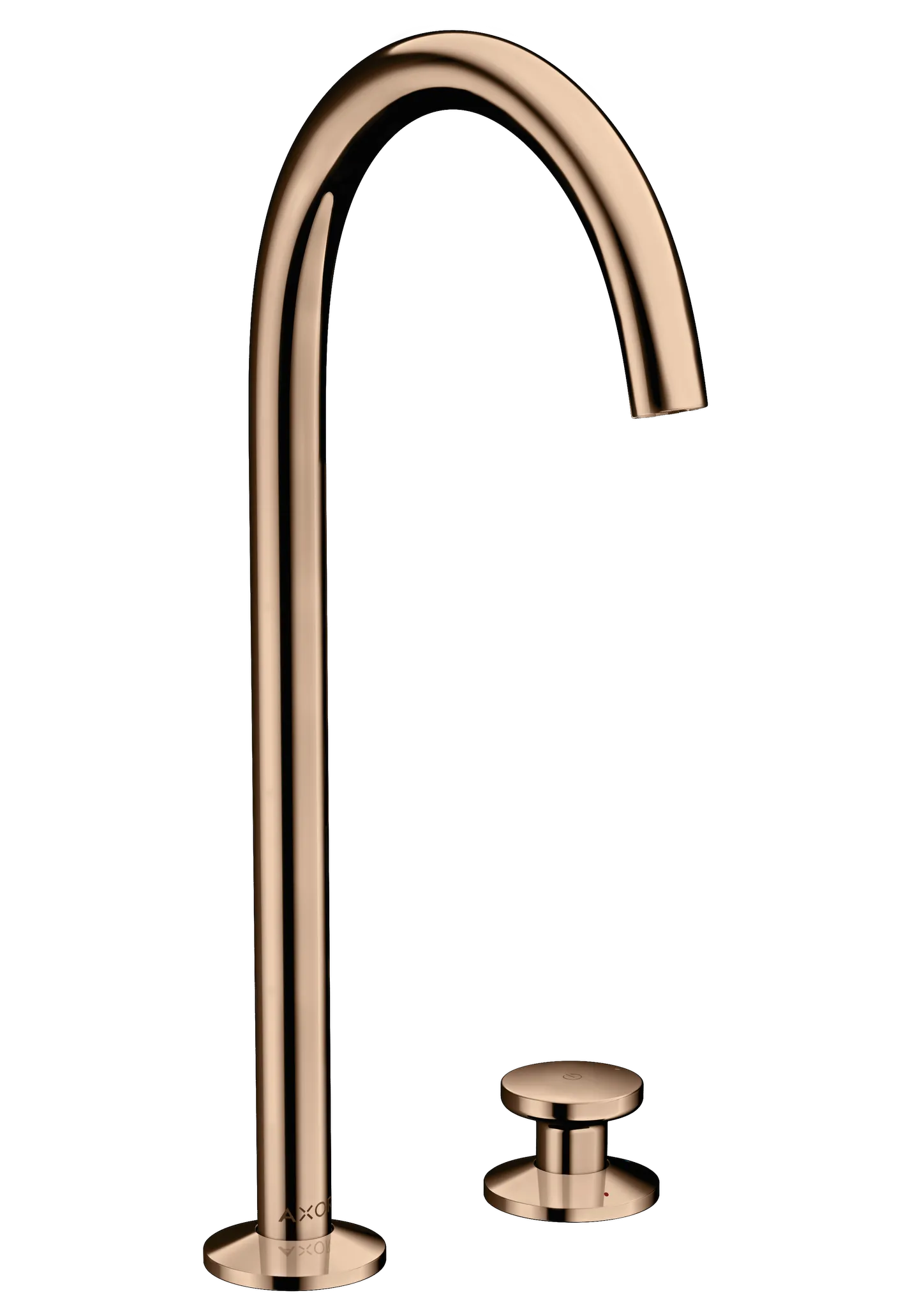 Hansgrohe AXOR One 2-Loch Waschtischmischer Select 260 mit Push-Open Ablaufgarnitur, Polished Red Gold