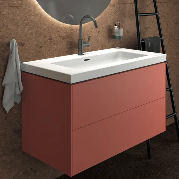 Ideal Standard Waschtischunterschrank „Conca“ 100 × 55,5 × 50,5 cm Sunset matt lackiert