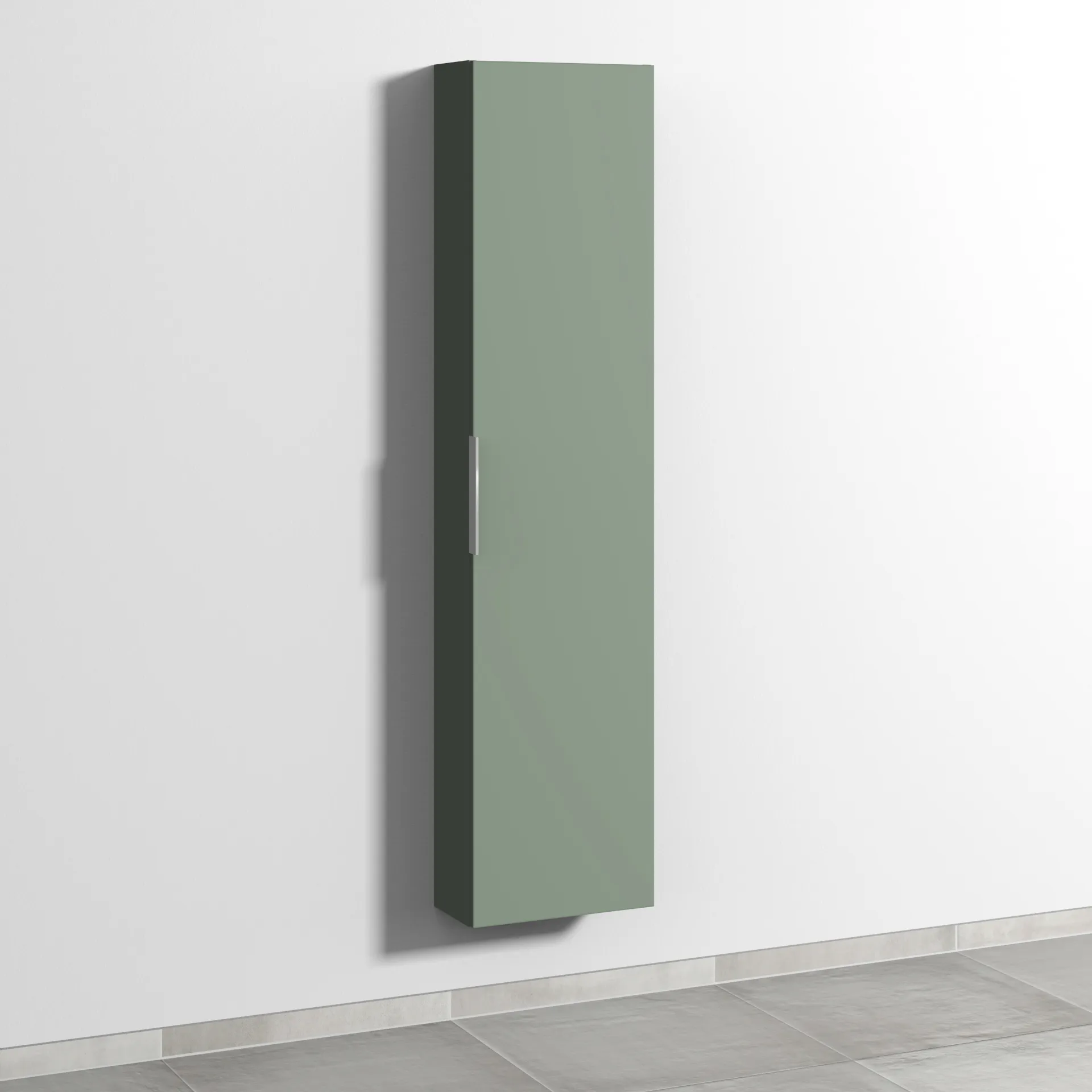 Sanipa Hochschrank „3way“ 400 × 1700 × 199 mm Anschlag rechts, in Soft-Green, Anschlag rechts