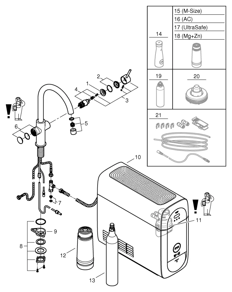 Grohe Starterkit Grohe Blue Home 31455_1 Grohe Starterkit Grohe Blue Home 31455_1