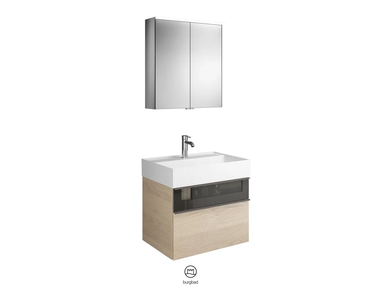 burgbad Badmöbelset „Yumo“ in Weiß Hochglanz burgbad Badmöbelset „Yumo“ in Weiß Hochglanz