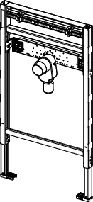 TECEprofil Waschtischmodul mit UP-Geruchsverschluss, Bauhöhe 820-980 mm